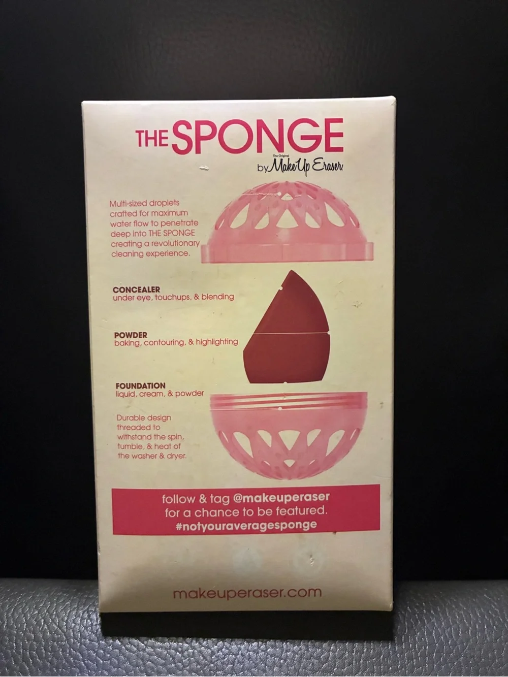 MakeUp Eraser The Sponge - Pink Washable Makeup Sponge with Protective Case